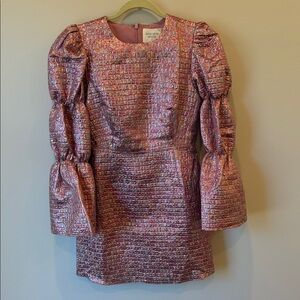 Elegant Pink Metallic Formal Dress